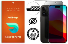 Soneex Tempered Glass Pro Privacy Black for iPhone 15 Pro Max