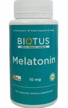 Biotus Melatonin 10 mg Мелатонин 100 Капсул