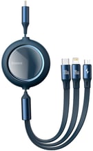 Baseus USB Cable to Lightning/microUSB/USB-C Bright Mirror Retractable 1.2m Blue (CAMLC-AMJ03)