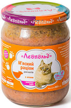 Влажный корм для кошек Леопольд Мясной рацион с ягненком 460 г х 6 шт. (4820185490771-6)