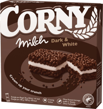 Упаковка злаковых батончиков Corny с какао и молочно-кремовой начинкой 4х30 г (4011800562816)