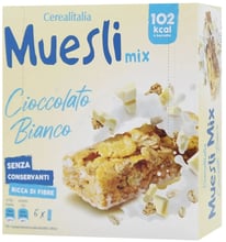 Батончик Cerealitalia зерновой Muesli Mix белый шоколад 150 г (8010121040771)