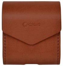 Чохол для навушників COTEetCI Magnet PU Case with Hook Brown for AirPods