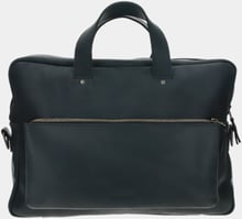 INCARNE Handmade Leather Laptop bag Biz Black for MacBook 15-16"