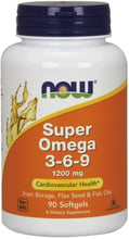 NOW Foods SUPER OMEGA 3-6-9 1200 MG 90 SGELS Супер Омега 3-6-9