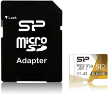 Silicon Power 512GB microSDXC U3 A1 V30 Superior Pro Color + adapter (SP512GBSTXDU3V20AB)