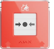 Беспроводная настенная кнопка для активации пожарной тревоги вручную Ajax Manual Call Point Red