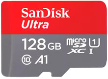 SanDisk 128GB microSD Class 10 UHS-I U1 A1 Ultra + adapter (SDSQUAB-128G-GN6MA)