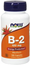 NOW Foods Vitamin B-2 /Riboflavin/ 100 mg Capsules 100 caps