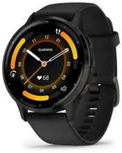 Garmin Venu 3 Slate Stainless Steel Bezel with Black Case and Silicone Band (010-02784-01)