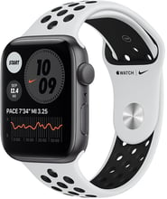 Apple Watch Nike SE 44mm GPS Space Gray Aluminum Case with Pure Platinum / Black Nike Sport Band (MYYP2, MX8F2AM)