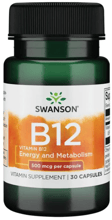 Swanson Vitamin B-12 Витамин B12 500 мкг 30 капсул
