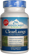 RidgeCrest Herbals, ClearLungs, Extra Strength, 60 Vegan Capsules (RCH154)
