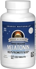 Source Naturals Melatonin 3mg, Sleep Science,  120 Tab