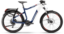Електровелосипед Haibike XDURO Adventr 5.0 i630Wh 11 s. NX 27.5 ", CARBON, рама L, біло-синьо-помаранчевий, 2020