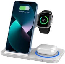 WIWU Wireless Charger Power Air 3 in 1 Wi-W020 15W White for Apple iPhone, Apple Watch and Apple AirPods (Зарядные устройства)(77670327) Stylus Approved