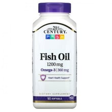 21st Century Fish Oil Omega 3 Рыбий жир Омега-3 90 капсул