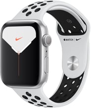 Apple Watch Series 5 Nike 44mm GPS Silver Aluminum Case with Pure Platinum/Black Nike Sport Band (MX3V2)
