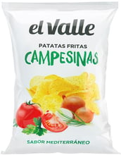 Чипсы картофельные El Valle Campesinas со средиземноморским вкусом 130 г (8437001213115)