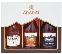 Набір бренді Ararat 5 років Ani 7 років Akhtamar 10 років 3х0.05л 40% (STA4850001006794)