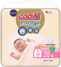 Подгузники GOO.N Premium Soft для новорожденных до 5 кг, 1 (NB), 20 шт