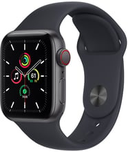 Apple Watch SE 40mm GPS+LTE Space Gray Aluminum Case with Midnight Sport Band (MKQQ3)