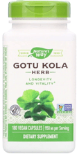 Nature's Way, Gotu Kola Herb, 475 mg, 180 Capsules (NWY-14008)