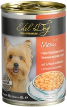 Влажный корм Edel Dog для собак с птицей и морковью 400 g (4003024177037)