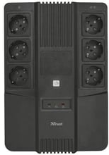 Trust Maxxon 800VA UPS with 6 standard wall power outlets BLACK 23326