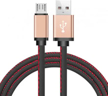 XOKO USB Cable to microUSB Leather 1m Black (SC-115m-BK)