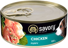 Влажный корм Savory для щенков с курицей 100 г (30532)