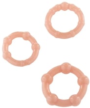 Набор из 3 шт эрекционных колец Toy Joy STAY HARD - Three Rings Skin (35500-SKIN)