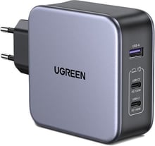 Ugreen Wall Charger 2xUSB-C+USB CD289 GaN 140W with USB-C Cable Gray (90549)