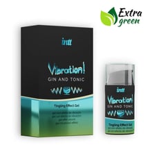 Жидкий вибратор Intt Vibration Gin Tonic  EXTRA GREEN (15 мл)