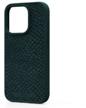 Njord Salmon Leather MagSafe Case Dark Green (NA53SL02) for iPhone 15 Pro