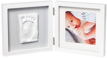 Подвійна рамка Baby Art Біло-сіра (3601095200)