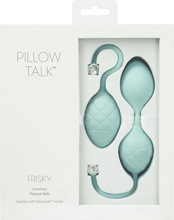 Розкішні вагінальні кульки PILLOW TALK - Frisky Teal з кристалом Сваровські