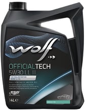 Моторное масло WOLF OFFICIALTECH 5W30 LL III 4л