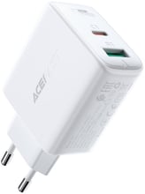Acefast Wall Charger USB-C+USB A5 32W White