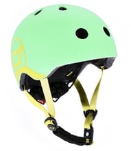 Шлем защитный детский Scoot&Ride киви, с фонариком, 51-55см (S/M) (SR-190605-KIWI)