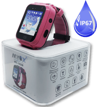 Детские водонепроницаемые GPS часы MYOX МХ-16GW розовые (камера+фонарик)
