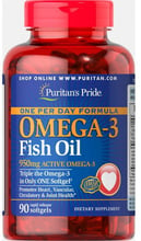 Puritan's Pride Triple Strength Omega-3 Fish Oil 1360 mg (950 мг активного омега-3), 90 caps (PTP-32948)