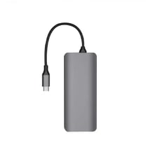 WIWU Adapter Alpha A12 USB-C to USB-C+3xUSB3.0+3xUSB2.0+SD+HDMI+RJ45+3.5mm Grey