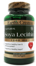 Earth's Creation Soya Lecithin Лецитин 1200 мг 100 капсул