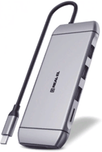 REAL-EL Adapter USB-C to HDMI + USB-C + VGA + 3xUSB + RJ45 Space Grey (EL123110003)