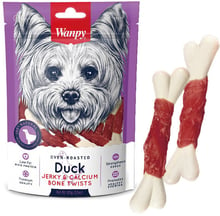 Лакомство для собак Wanpy Duck Jerky & Calcium Bone Twists кость с вяленой уткой и кальцием 100 г
