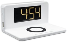 Qitech Wireless Charger with Alarm Clock White (QT-Clock1wh)