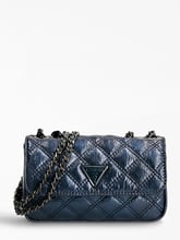 Женская сумка кросс боди Guess Cessily Micro Mini темно-синяя (HWKM7679780-MID)