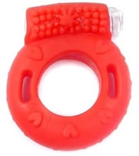 Эрекционное вибро кольцо BOSS Vibrating Cock Ring Red, BS6700041