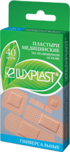 Лейкопластыри Luxplast Универсальные на полимерной основе 5 видов 40 шт